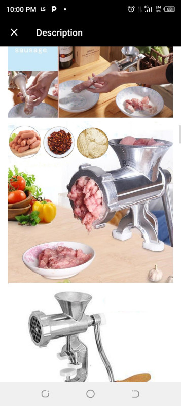 Meat grinder manual sausage shredder machine