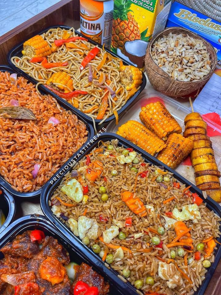Fried Rice and Party Jollof Rice + Turkey (Full Package)